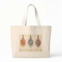 Bolso Tote Elegante Trio de Flores Secas Francesas