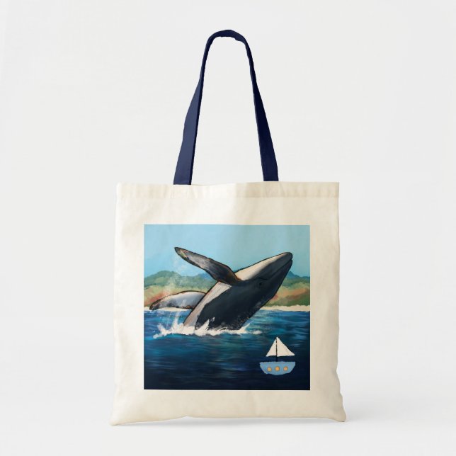 Bolso Tote Escénico de Ballena Jorobada (Frente)