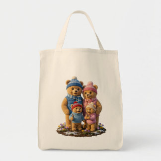 Bolso Tote Familia de Oso Helado Acogedor | Regalo