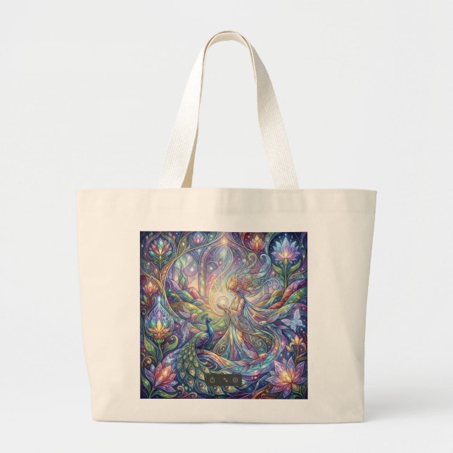 Bolso tote Fantasía de Pavo Real (Frente)