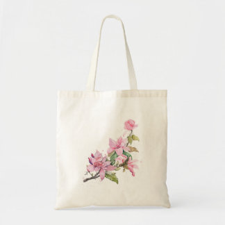 Bolso Tote Floral Acuarela Rosa – Flor Elegante