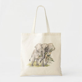 Bolso tote floral de elefante
