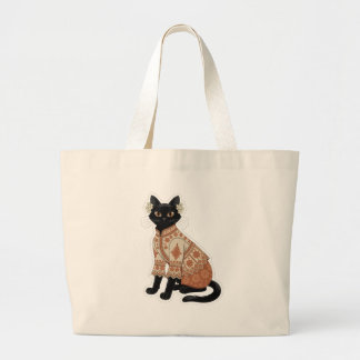 Bolso Tote Floral de Terracota de Gato