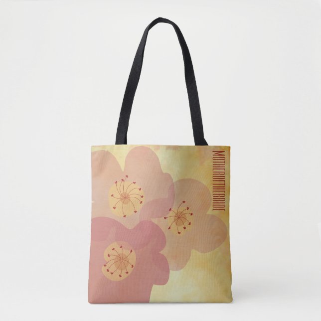 Bolso Tote Floral para Regalo de Boda Influenciado (Anverso)