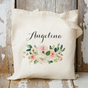 Bolso tote floral personalizado para Damas de Hono