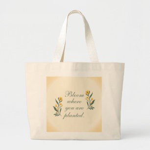Bolso Tote 'Florece donde estás plantado' - Inspir