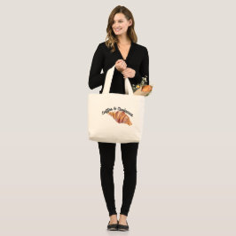 Bolso tote gigante con diseño de croissant