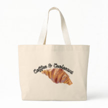 Bolso tote gigante con diseño de croissant