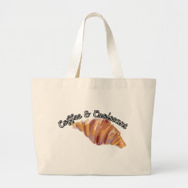 Bolso tote gigante con diseño de croissant