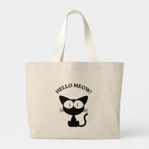 Bolso Tote Gigante de Gato Anime Kawaii con Corazó