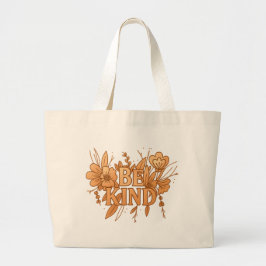Bolso Tote Gigante Floral Dorado “Sé Amable” – Bol