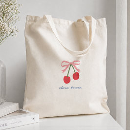 Bolso tote | Ilustración linda con lazo coqueto de