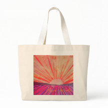 Bolso tote jumbo con obra de arte titulada "Daybre