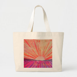 Bolso tote jumbo con obra de arte titulada "Daybre