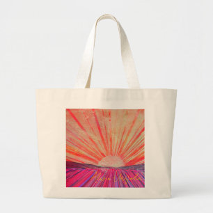 Bolso tote jumbo con obra de arte titulada "Daybre