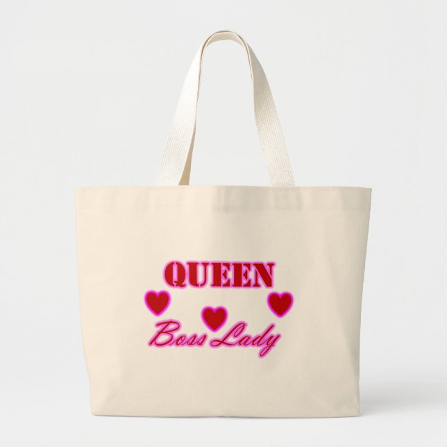 Bolso Tote Jumbo Queen Boss Lady Corazones (Frente)