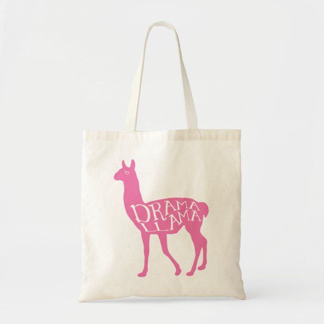Bolso Tote Llama Drama Rosa (Frente)