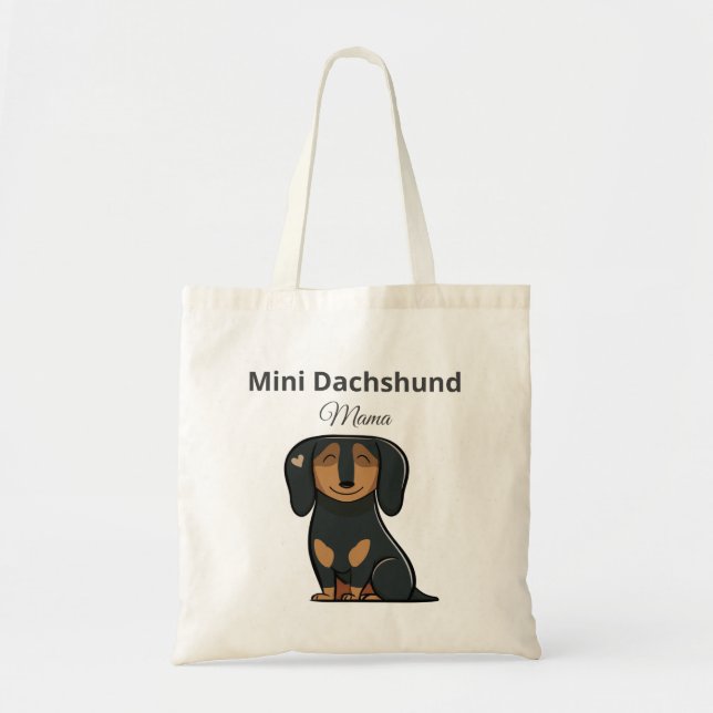Bolso Tote Mamá Dachshund Mini Regalo (Frente)