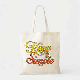 Bolso tote Mantén las cosas simples (Amarillo)