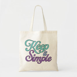 Bolso tote Mantén las cosas simples (Púrpura)