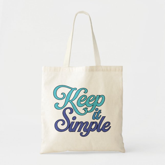 Bolso Tote Manténlo Simple (Azul) (Frente)