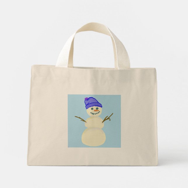 Bolso Tote Mini Muñeco de Nieve (Reverso)