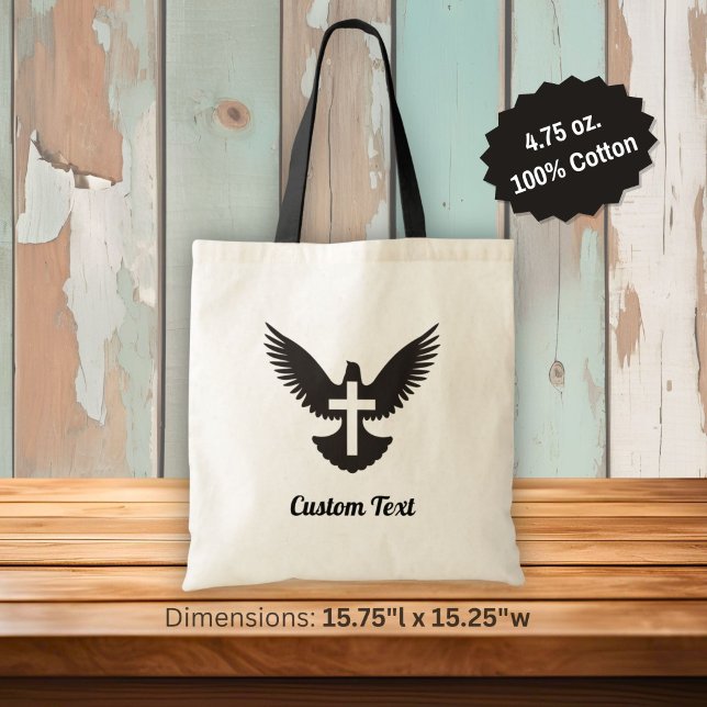 Bolso tote paloma con cruz (Subido por el creador)