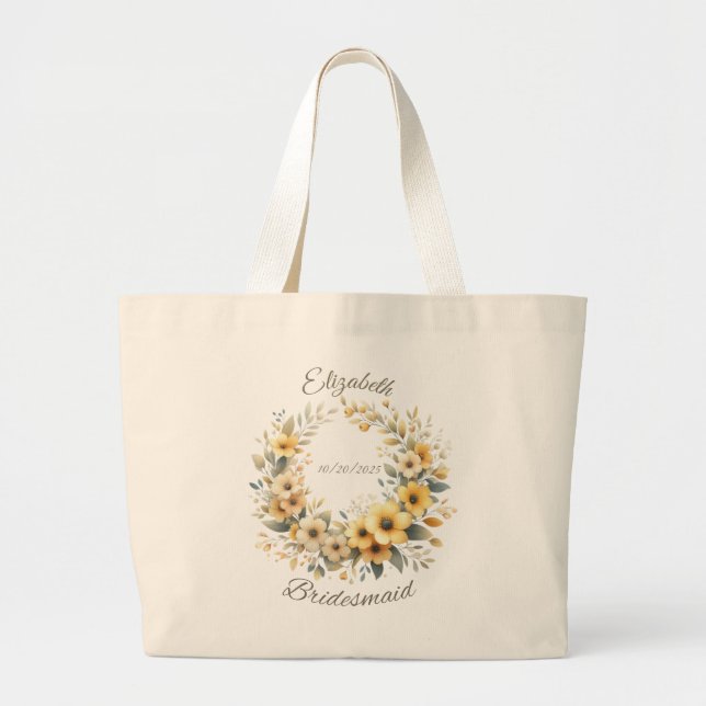 Bolso tote para dama de honor personalizado con co (Frente)