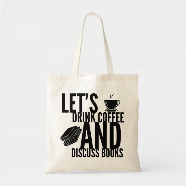 Bolso tote para leer libros de café (Frente)
