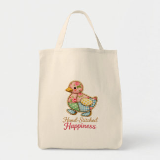 Bolso Tote Pato de Parcheo – “Felicidad Cosida a M