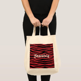 Bolso Tote Personalizado con Rayas de Cebra Salvaj