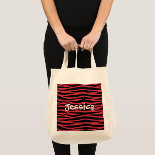 Bolso Tote Personalizado con Rayas de Cebra Salvaj