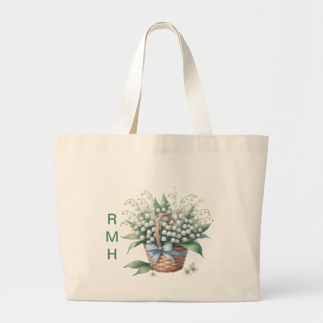 Bolso tote personalizado de lirio de mayo (Frente)