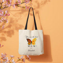 Bolso Tote Personalizado Floral Mariposa