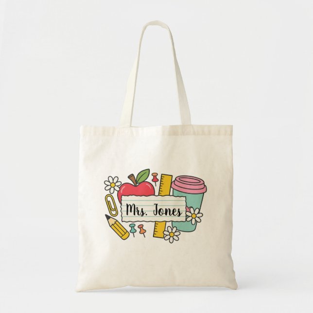 Bolso tote personalizado para maestro, Maestro per (Frente)