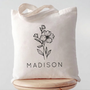 Bolso Tote Personalizado Rústico con Nombre de Dam