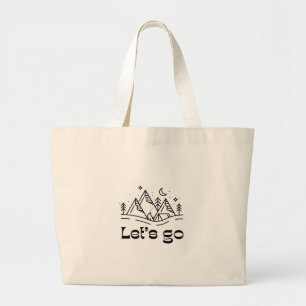 Bolso Tote Quote Lets Go - Tipografía Minimalista