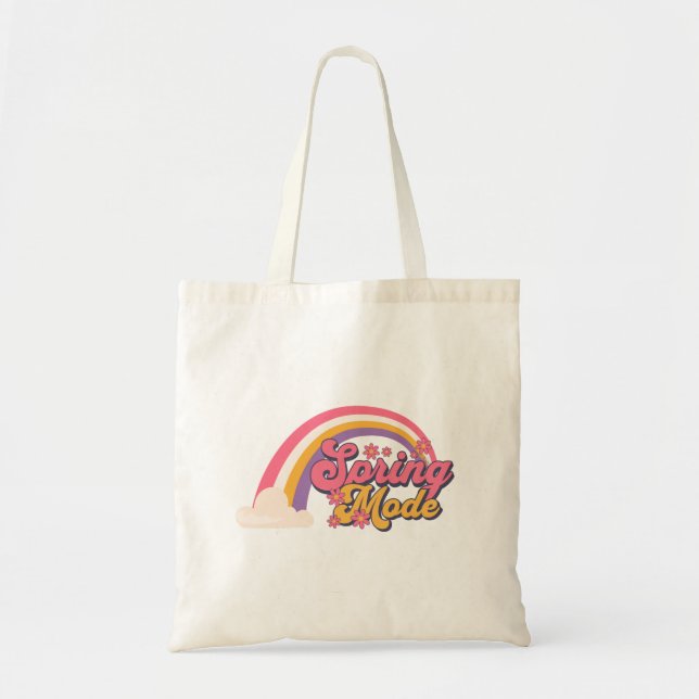 Bolso Tote Retro Arcoíris Modo Primavera (Frente)