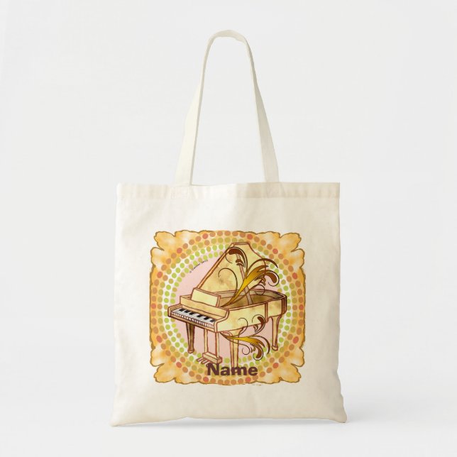 Bolso tote Ritmo de piano (Frente)
