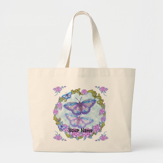 Bolso Tote Rosas Mariposa (Frente)