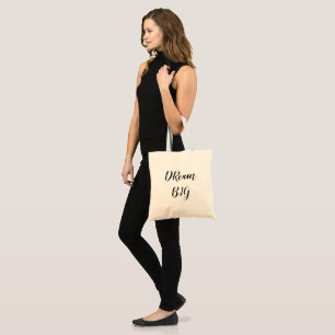 Bolso Tote Sueña Grande Lienzo de Cita Inspirado