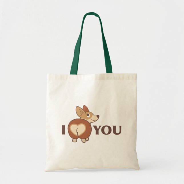 Bolso tote Te Amo Corgi (Frente)