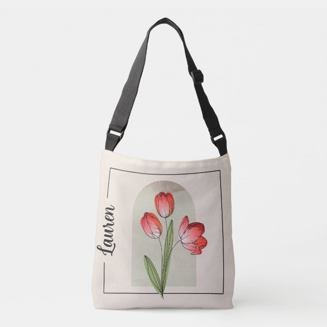 Bolso Tulip Art de mano cruzada (Anverso)