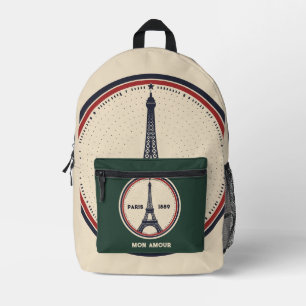 Bolso Vintage Paris Torre Eiffel 1889 con Impresió