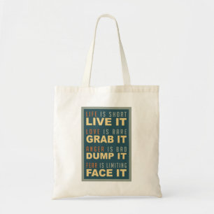 Bolsos de consejos de vida motivacionales