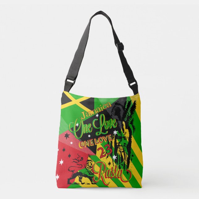 Bolsos de cruz de Rastaman One Love Reggae (Anverso)