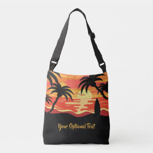 Bolsos de encargo de la playa del texto de la