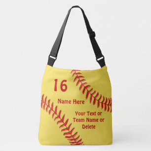 Bolsos de encargo del softball con su texto y