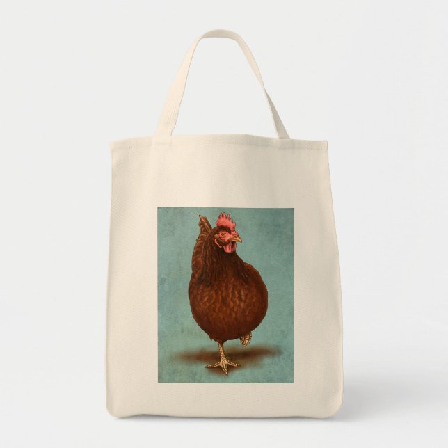 Bolsos de la gallina del rojo de Rhode Island (Frente)