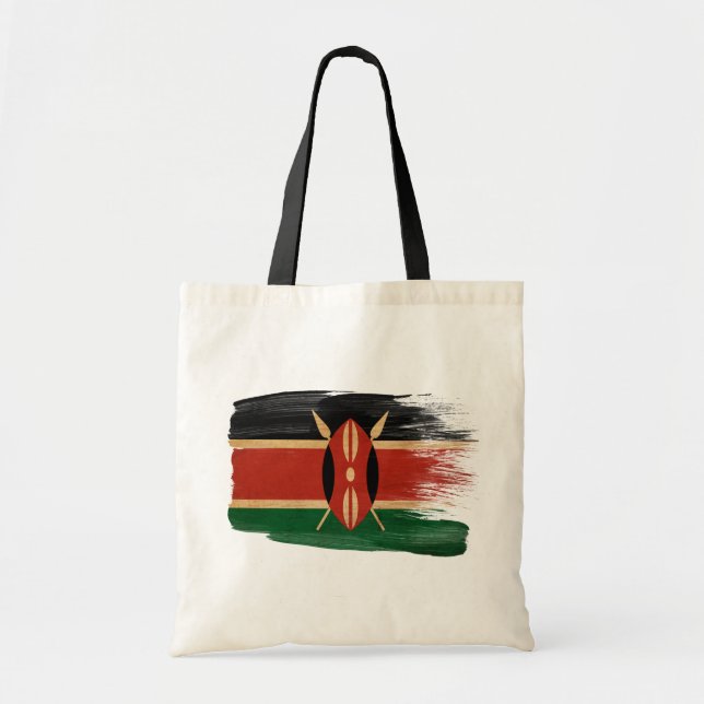 Bolsos de la lona de la bandera de Kenia (Frente)